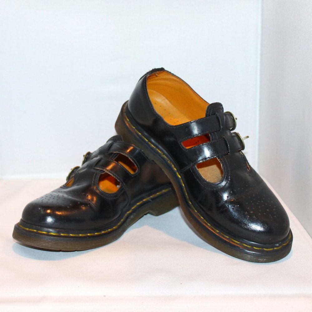 Dr. Martens Black Leather Flats